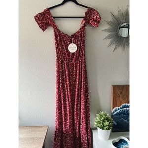 Off the Shoulder Midi Dress